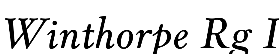 Winthorpe Rg Italic Yazı tipi ücretsiz indir